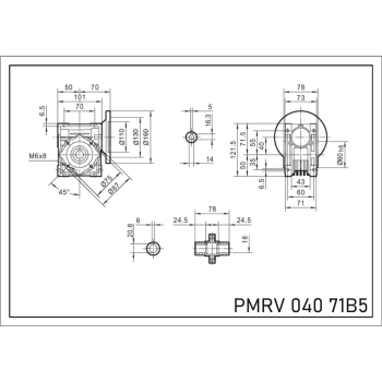 Reduktor PM 040 1/20 71 B5